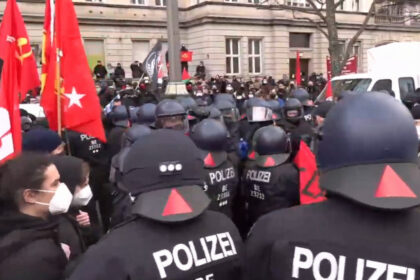 Polizei gegen LL-Demo, 10. Januar 2021