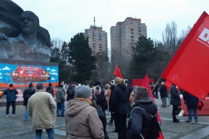 LLL-Kundgebung der DKP am 8. Januar 2022 in Berlin. Foto: RedGlobe