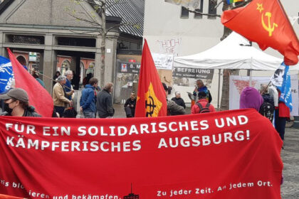 Kundgebung der VVN-BdA zum Tag der Befreiung. Foto: RedGlobe