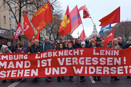 Spitze der LL-Demonstration am 15. Januar 2023