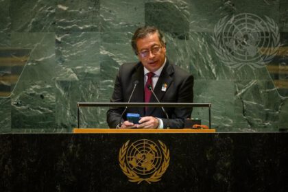 Kolumbiens Präsident Gustavo Petro spricht vor der UNO. Foto: UN Photo