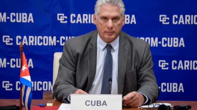Der kubanische Präsident hob die Grundsätze hervor, auf denen die Beziehungen zwischen Kuba und den karibischen Staaten beruhen. Foto: Estudios Revolución