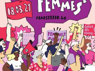 Luxemburger Frauenstreik 2021. Plakat: JIF
