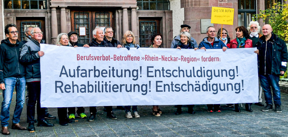 Teilnehmer der Kundgebung am Donnerstag in Heidelberg (Foto: Privat)