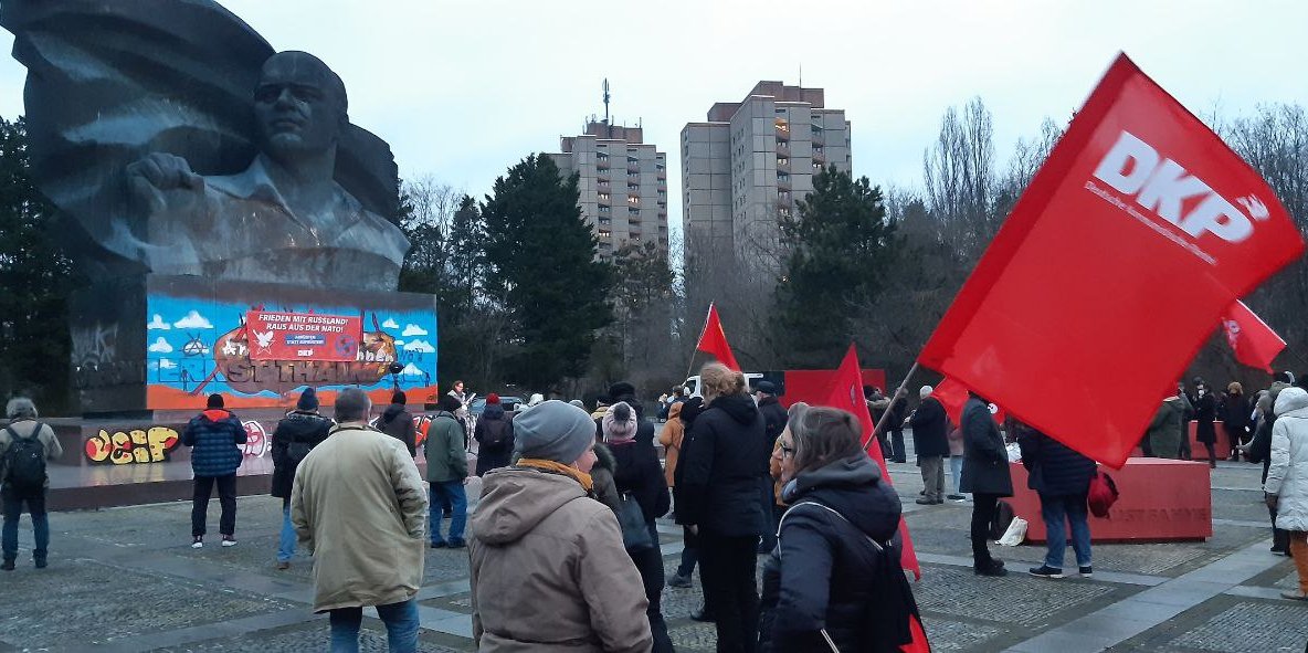 LLL-Kundgebung der DKP am 8. Januar 2022 in Berlin. Foto: RedGlobe