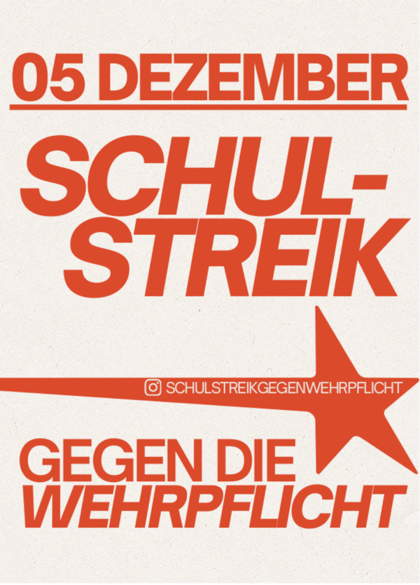Schulstreik gegen Wehrpflicht am 5. Dezember 2025