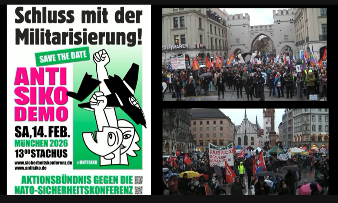 ANTISIKODEMO 14. Februar 2026: Karlsplatz Stachus und Marienplatz München