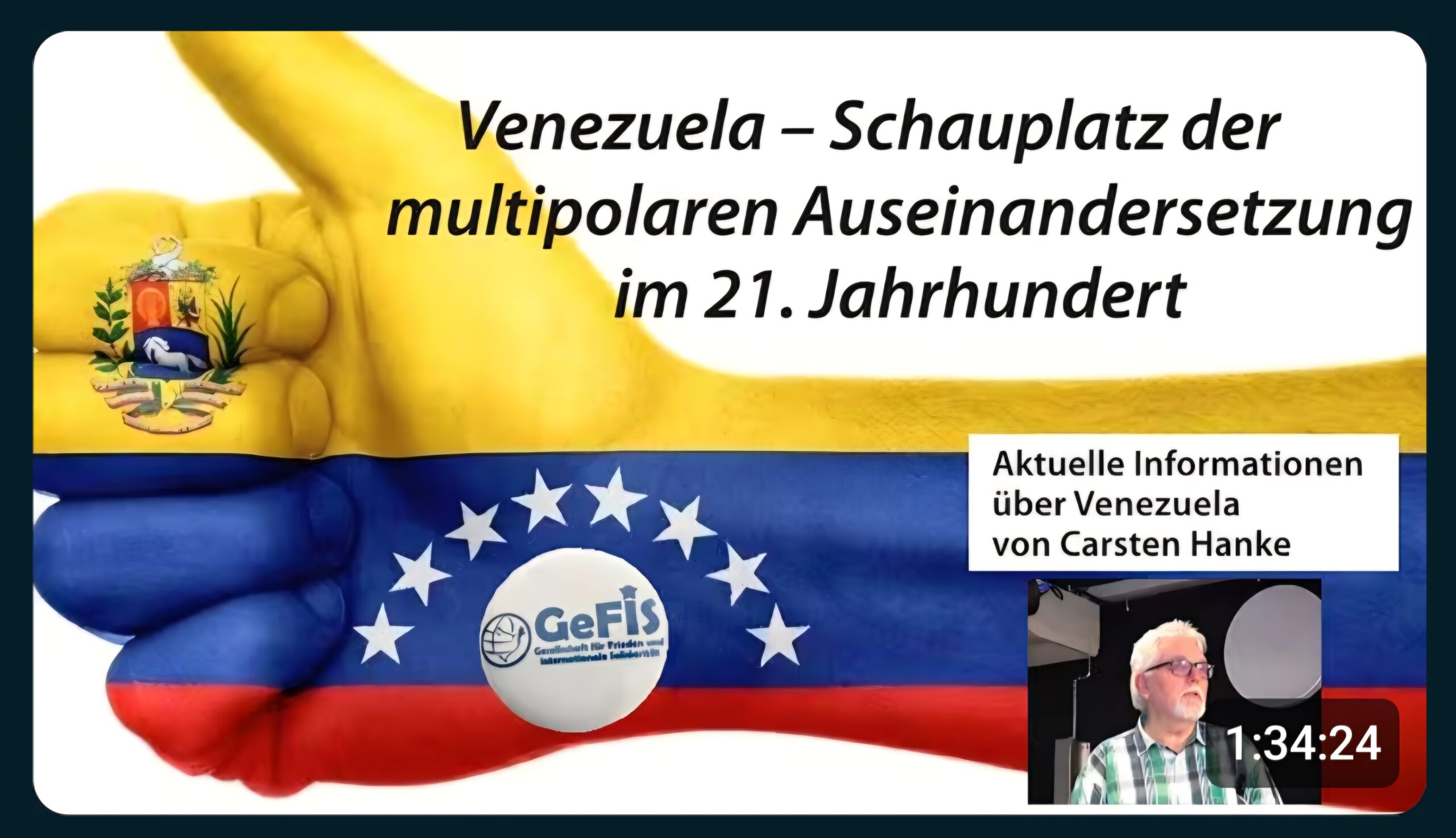 "Venezuela – Vortrag und Analyse von Carsten Hanke im Eine-Welt-Haus in München am 11. März 2026