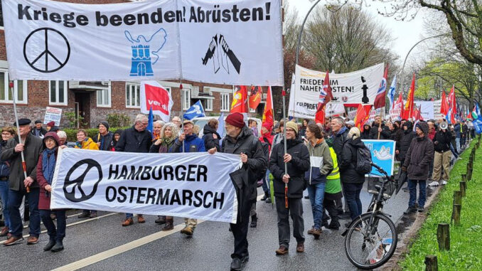 Ostermarsch 2024 in Hamburg. Foto: RedGlobe